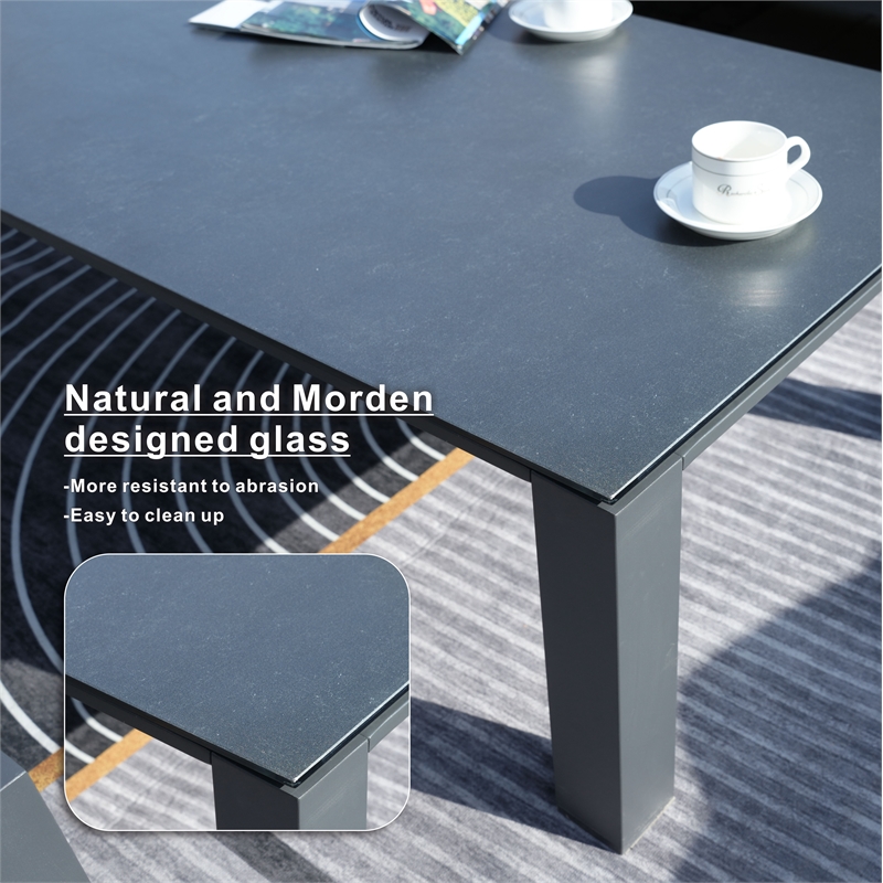 Gray Aluminum 6-Person Patio and Outdoor Seating Group with Cushions