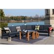 Gray Aluminum 6-Person Patio and Outdoor Seating Group with Cushions