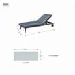 Direct Wicker Patio Aluminum Outdoor Metal Chaise Lounge in Gray
