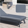 Direct Wicker Patio Aluminum Outdoor Metal Chaise Lounge in Gray