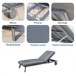 Direct Wicker Patio Aluminum Outdoor Metal Chaise Lounge in Gray