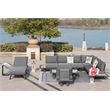 Patio Gray Aluminum 6-Person Outdoor Seating Group with Cushions