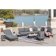 Patio Gray Aluminum 6-Person Outdoor Seating Group with Cushions