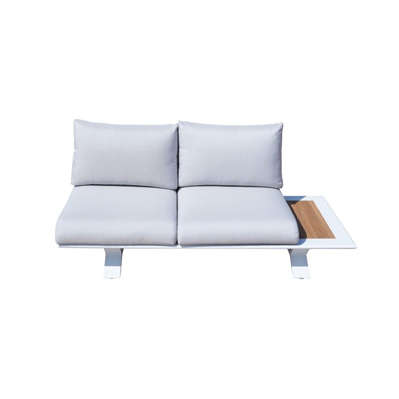 Patio White Aluminum 7-Person Outdoor Seating Group with Cushions