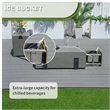 Mixed Colors Aluminum 4-Person Outdoor Seating Group with Cushions and Firepit