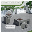 Mixed Colors Aluminum 4-Person Outdoor Seating Group with Cushions and Firepit