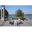 Mixed Colors Aluminum 4-Person Outdoor Seating Group with Cushions and Firepit