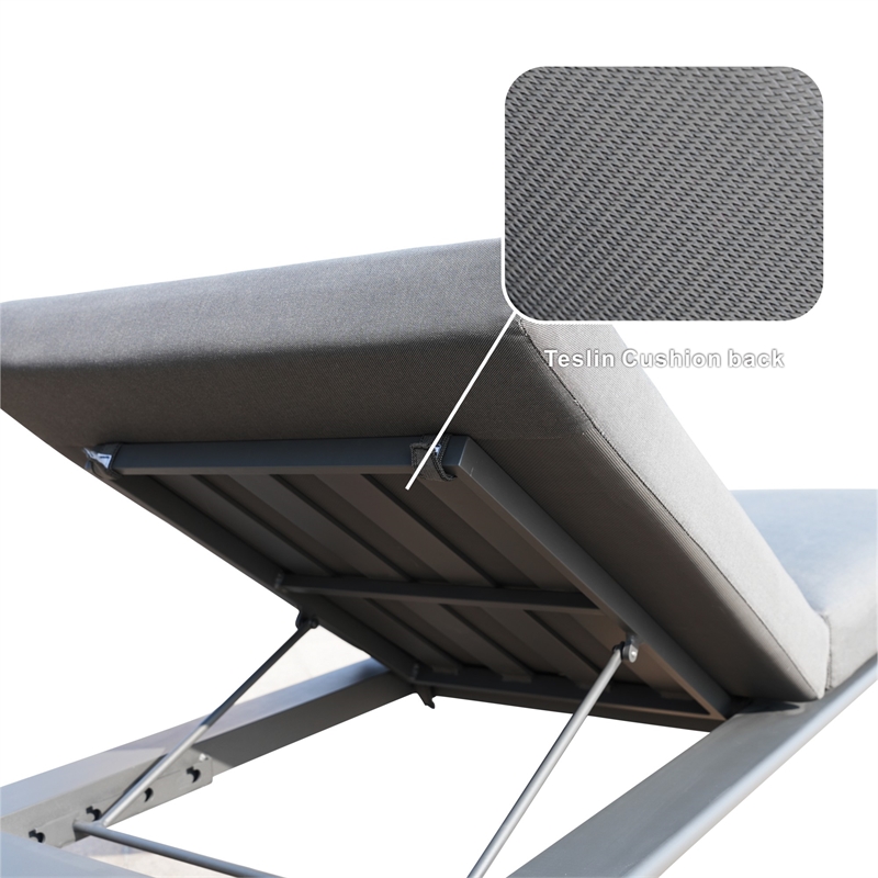 6-Person Black Aluminum Outdoor Seating Group with Black Cushions