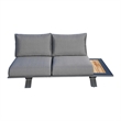 6-Person Black Aluminum Outdoor Seating Group with Black Cushions