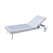 Diect Wicker Outdoor Metal Lazy Boy Recliner Chaise Lounge in White