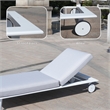 Diect Wicker Outdoor Metal Lazy Boy Recliner Chaise Lounge in White