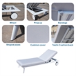 Diect Wicker Outdoor Metal Lazy Boy Recliner Chaise Lounge in White