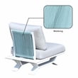 White Aluminum 8-Person Outdoor Seating Group with Gray Cushions
