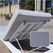 White Aluminum 6-Person Outdoor Seating Group with Gray Cushions