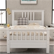 White Solid Wood Platform Bed with Headboard and Footboard Twin