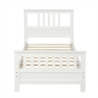 White Solid Wood Platform Bed with Headboard and Footboard Twin
