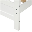 White Solid Wood Platform Bed with Headboard and Footboard Twin