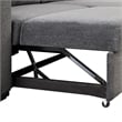 Contemporary Velvet L-Shaped Sleeper Sectional Sofa Bed in Black