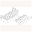 Espresso Wood Twin Bed with Trundle Headboard and Footboard for Bedroom