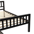 Espresso Wood Twin Bed with Trundle Headboard and Footboard for Bedroom
