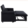 Direct Wicker Velvet Convertible Loveseat Sleeper Sofa Couch in Black