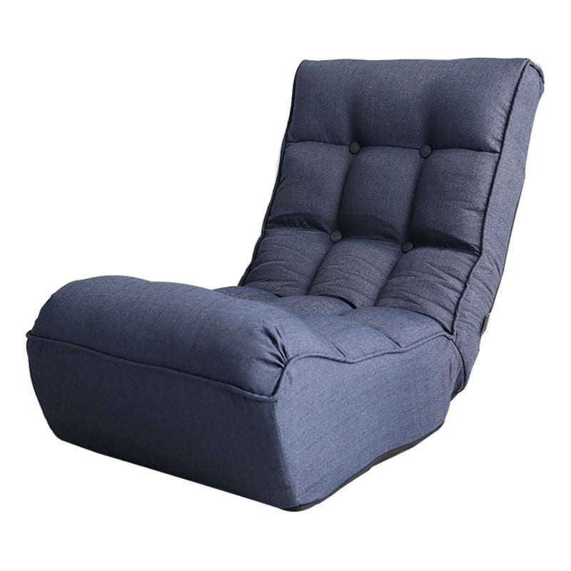 Navy Metal Lazy Sofa Balcony Reclining Chair Leisure Sofa Adjustable Chair