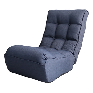 Navy Metal Lazy Sofa Balcony Reclining Chair Leisure Sofa Adjustable Chair