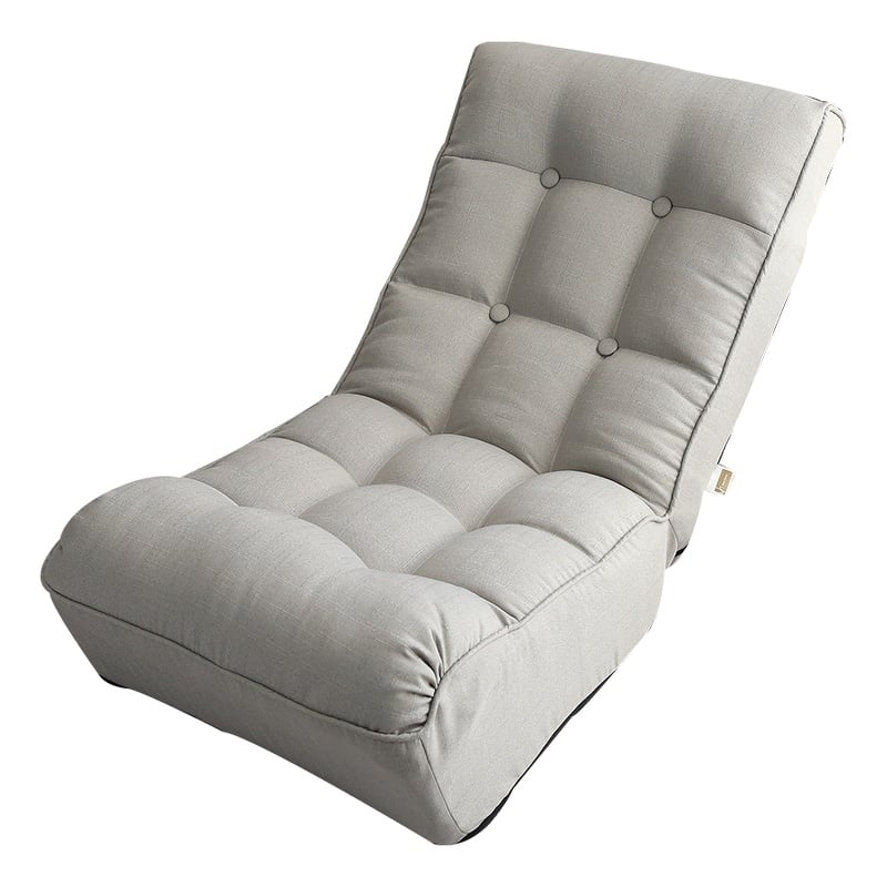 Gray Metal Lazy Sofa Balcony Reclining Chair Leisure Sofa Adjustable Chair