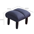 Navy Metal Single Lazy Sofa Tatami Balcony Reclining Chair Leisure Sofa
