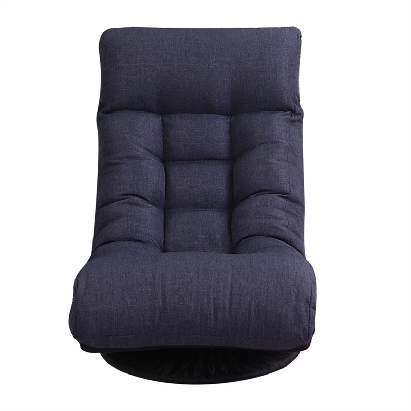 Navy Metal Single Lazy Sofa Tatami Balcony Reclining Chair Leisure Sofa