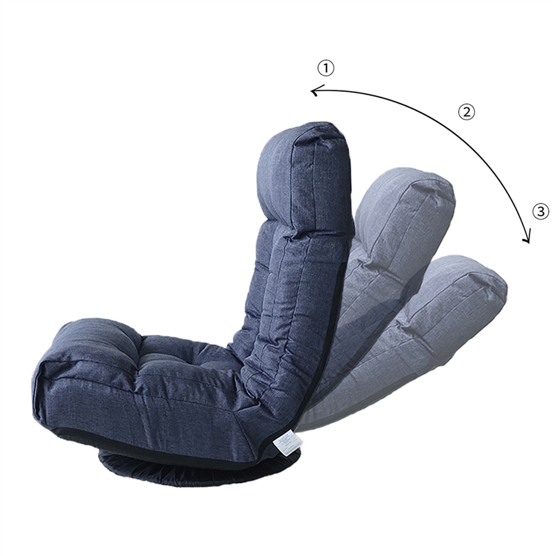Navy Metal Single Lazy Sofa Tatami Balcony Reclining Chair Leisure Sofa