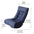 Navy Metal Single Lazy Sofa Tatami Balcony Reclining Chair Leisure Sofa