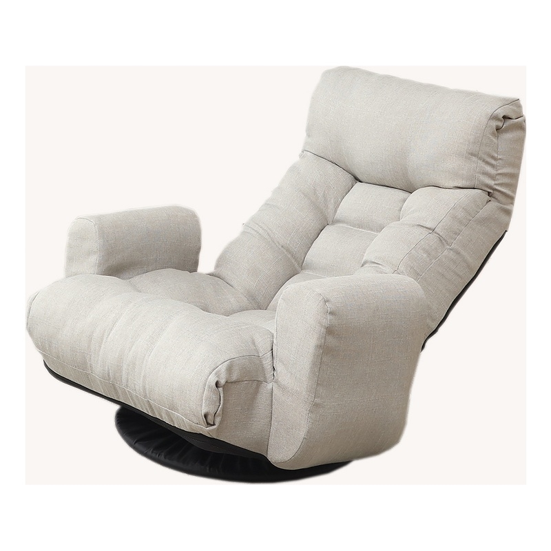 Gray Metal Single Lazy Sofa Tatami Balcony Reclining Chair Leisure Sofa