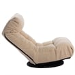White Wood and Metal Single Sofa Tatami Balcony Reclining Chair Adjustable Chair