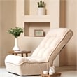 Direct Wicker Adjustable Metal & Fabric Sofa Reclining Chair in White