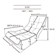 Direct Wicker Adjustable Metal & Fabric Sofa Reclining Chair in White