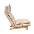 Direct Wicker Foldable Metal & Fabric Sofa Reclining Chair in White