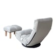 Direct Wicker Adjustable Modern Metal & Fabric Reclining Chair in Gray