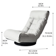 Direct Wicker Adjustable Modern Metal & Fabric Reclining Chair in Gray