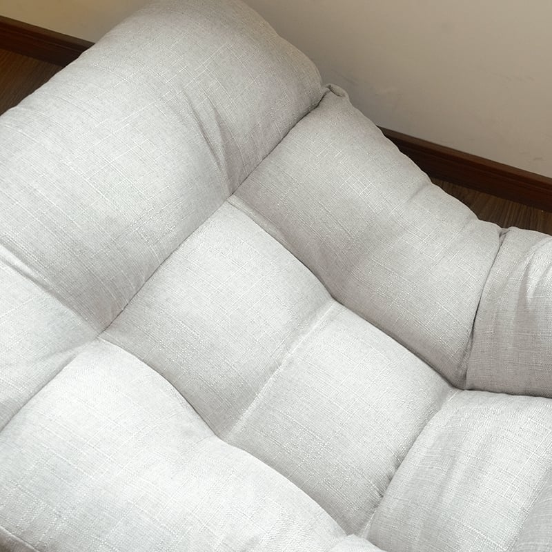Direct Wicker Adjustable Modern Metal & Fabric Reclining Chair in Gray