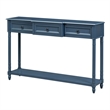 Console Table 52in Wood Sofa Table Entryway Table with Drawers(Navy)