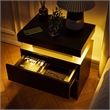 Nightstands with 2 Drawers LED Bedside Table Cabinet for Bedroom - White