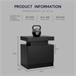 Nightstands with 2 Drawers LED Bedside Table Cabinet for Bedroom - Black