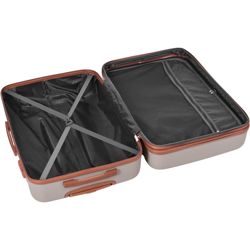 3 pcs Luggage Sets New Model 20''24''28''ABS Hardshell Suitcase (Light Brown)