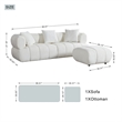 Stylish Multifunctional Sofa with Footrest - Grand Piano Key Design (White)