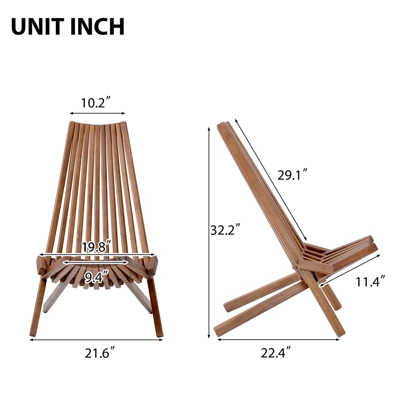 Elegant and Functionality Folding Wood Chair Perfect for Iiving Spaces