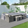 Direct Wicker Square Patio Furniture Covers Waterproof - Gray