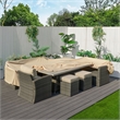 Direct Wicker Square Patio Furniture Covers Waterproof - Beige
