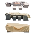 Direct Wicker Square Patio Furniture Covers Waterproof - Beige