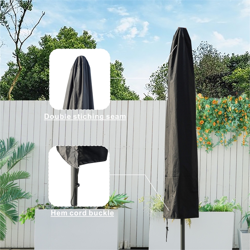 Direct Wicker Outdoor Patio Versatile-Functionality Umbrella Cover 9-11'FT
